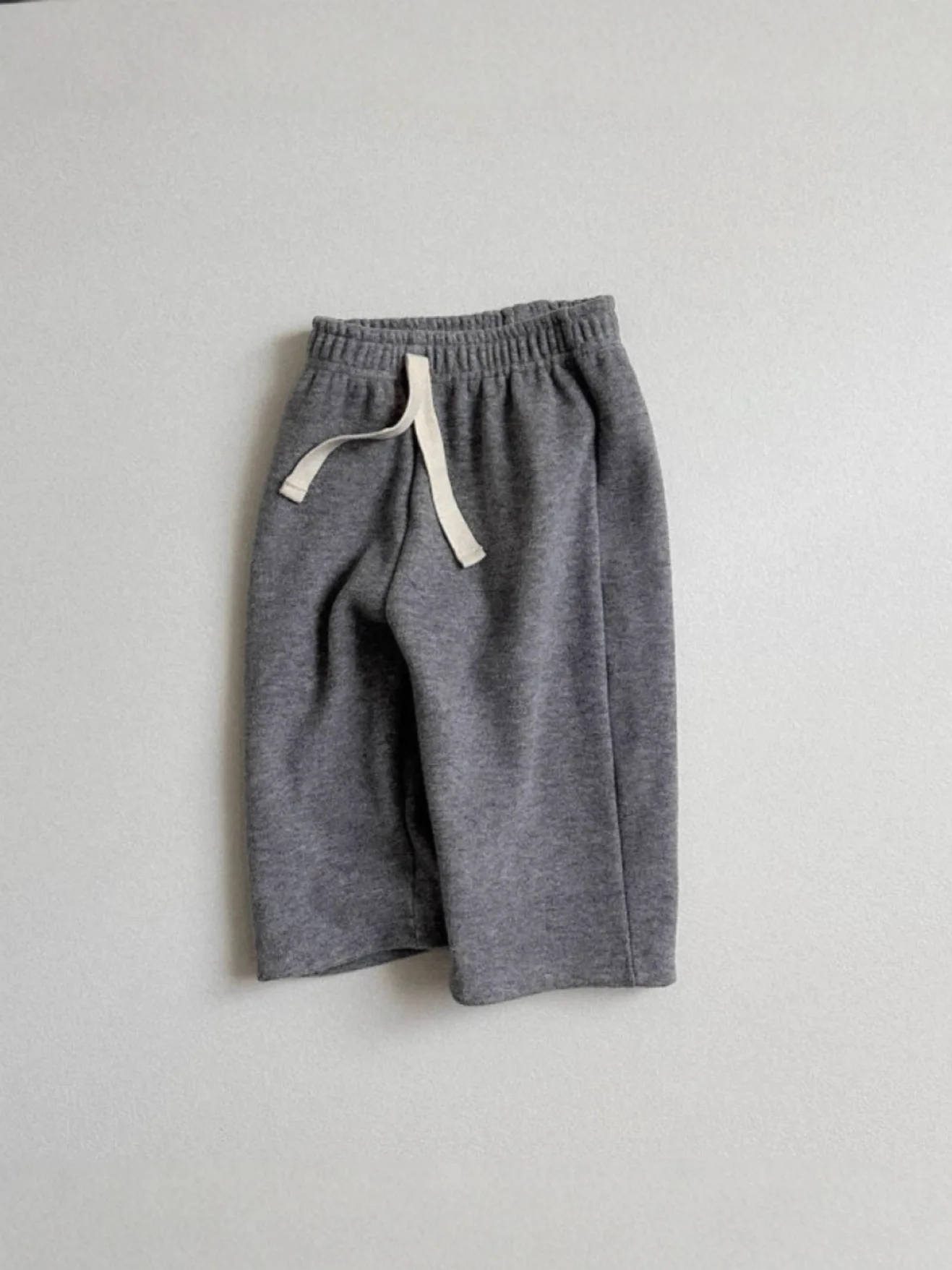 2025 شتاء جديد الطفل الصوف السراويل الصلبة الفتيان سراويل تقليدية زائد المخملية سميكة طفل الفتيات بنطال ذو قصة أرجل واسعة الاطفال الملابس الدافئة #2