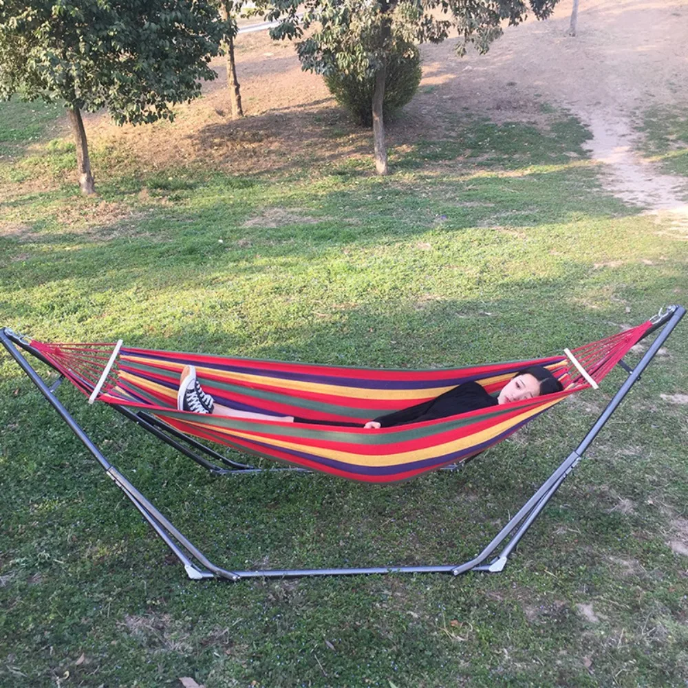 Portable indoor and outdoor folding stainless steel pipe hammock bracket outdoor metal hammock bracket manufacturers wholesale