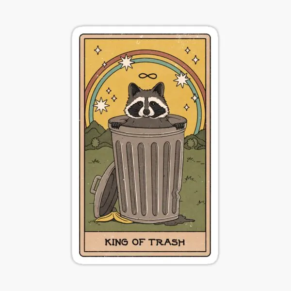 מלך אשפה 5 יחידות מדבקות לקישוט הבית עיצוב קיר פגוש קריקטורה רקע אנימה חמוד מטען ילד בקבוק מים