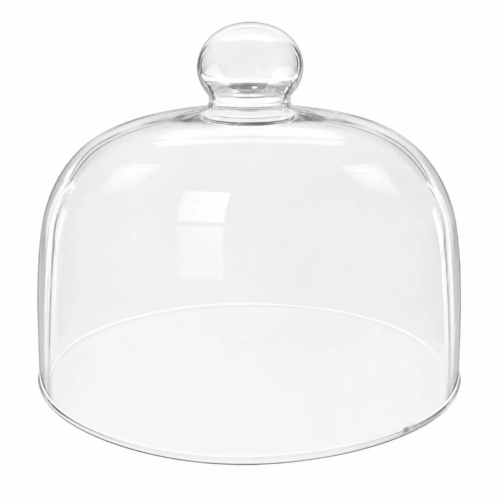 Round Glass Cake Cover Clear Glass Cake Dome with Knob Dust-Defended Transparent