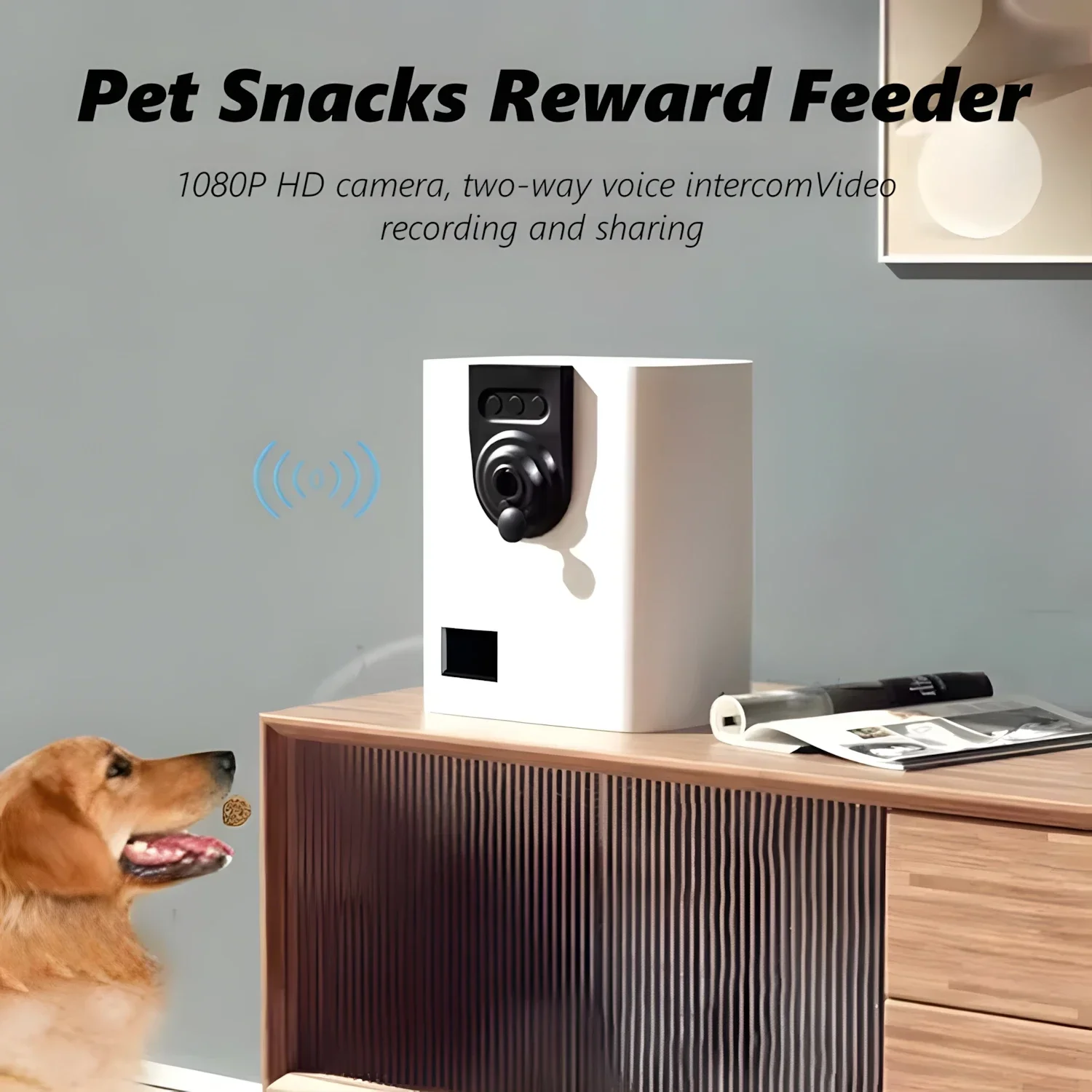 

Smart Pet Food Machine High-quality with Video Camera Pet APP Remote Interactive Dialogue Snacks Feeder Dog Feeder Dispenser