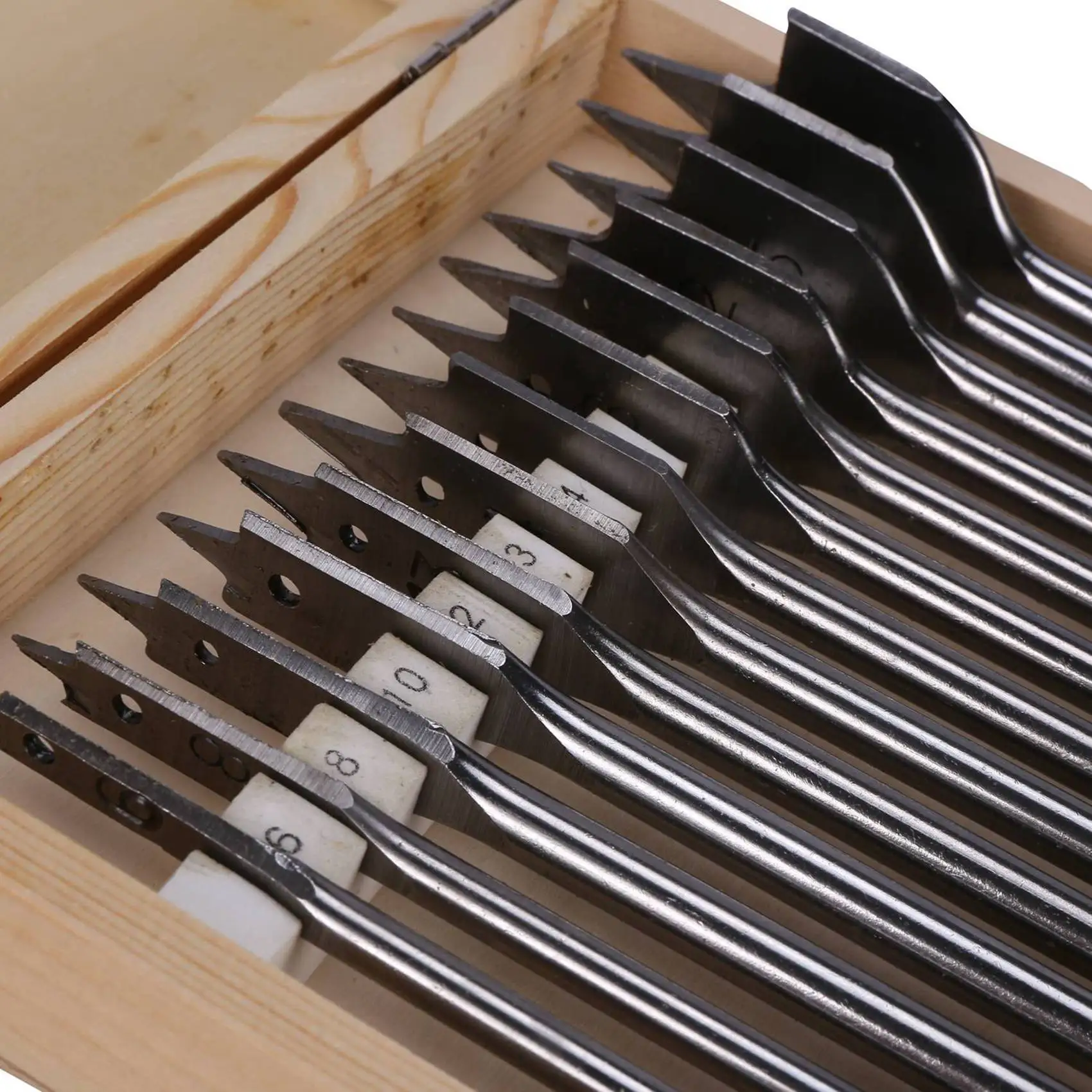 

AA49 26Pcs Flat Spade Drill Bits Set Metal Bit Kit Hex Shank Woodworking Tool Accessories