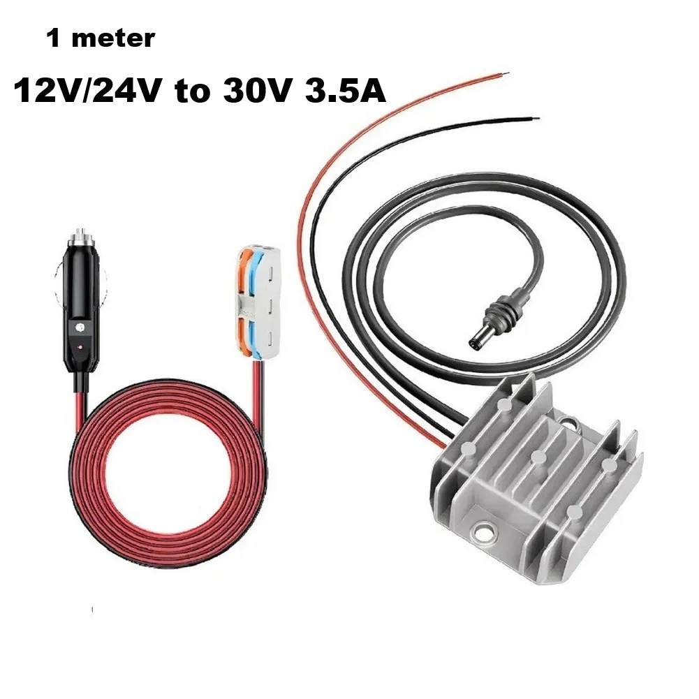 DC Boost Converter 9-28V To 30V 3.5A Power Adapter For Starlink For Mini With Long Cable For RV Truck Marine Use