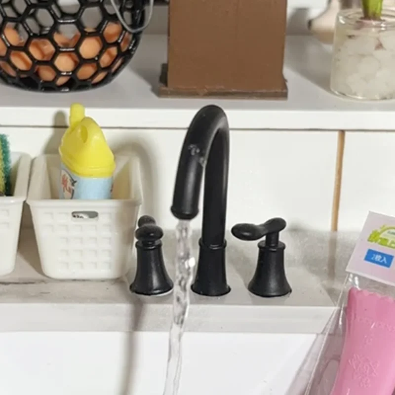 1 Paar Poppenhuis Miniatuur Rubberen Handschoenen Simulatie Lange Reinigingshandschoenen Pop Keuken Decor 1:12 Poppenhuis Meubelaccessoires