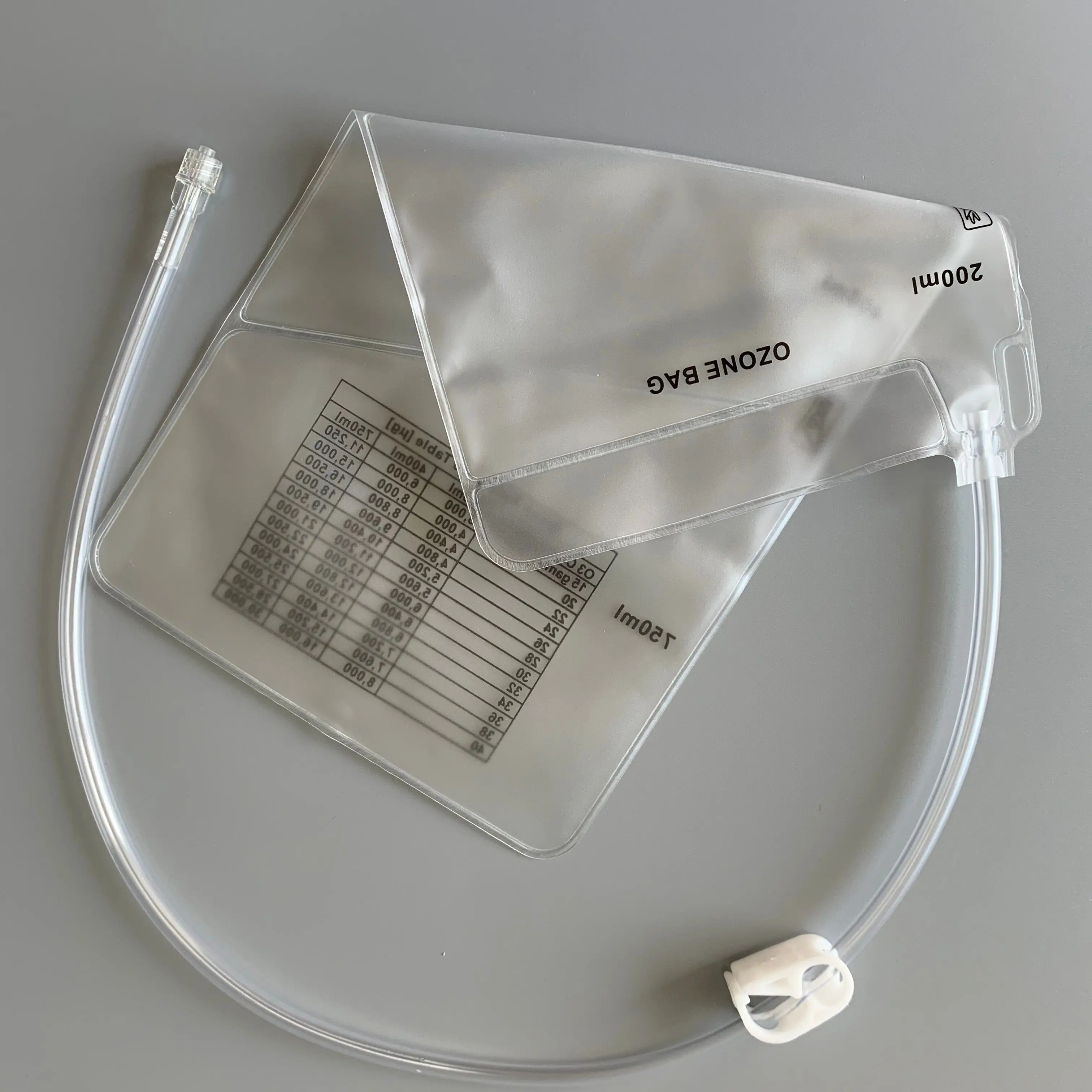 Cycle Use 3 Chambers Ozone Insufflation Bag With Luer Connector sold to Chile