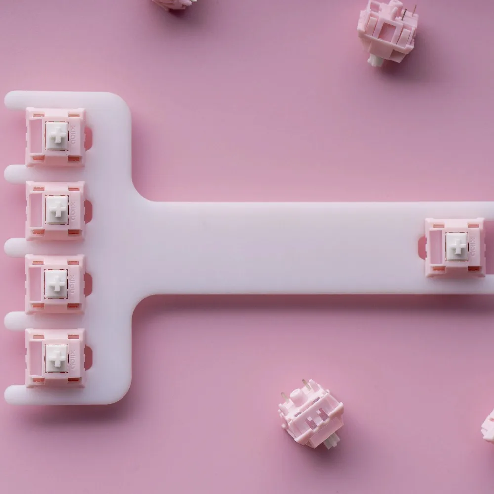 

XLLAB KeyGeek Peach Switch Hot-Swap Prelubrication 37g/45g Trigger 5PIN Custom Linear Switch for Mechanical Keyboard Accessories