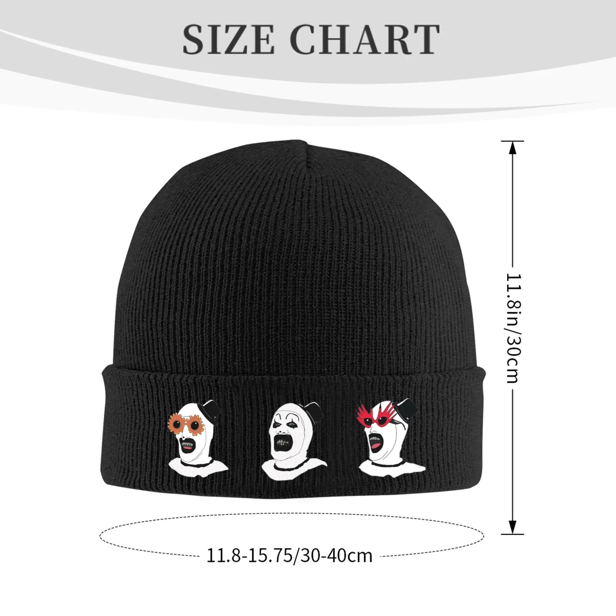 The Terrifier Art The Clown Knitted Hat Beanie Winter Hats Warm Acrylic  Hip-hop  Cap for Men Women Gift,