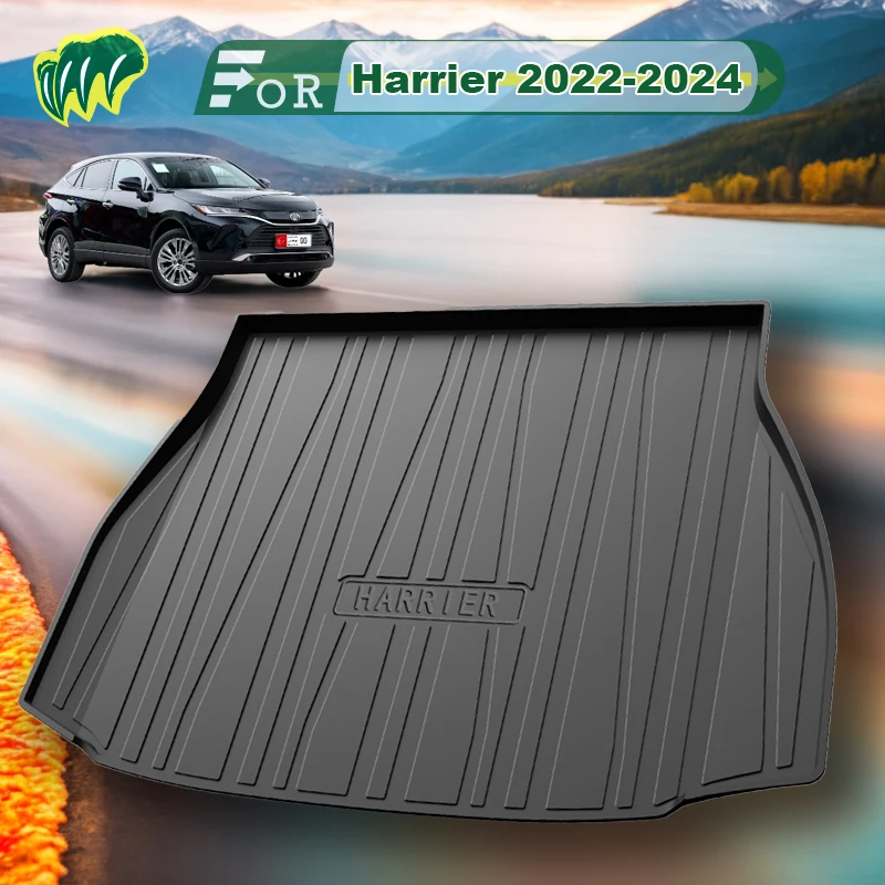 

For Toyota HARRIER 2022-2024 TPE Custom Fit Car Trunk Mat All Season Black Cargo Mat 3D Shaped Laser Measured Trunk Liners