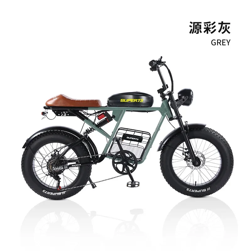 

Mountain Bike Lithium RX Silent Brushless Keel Motor Vacuum Tire Retro Snow Bike Crown Prince Electric Bicycle