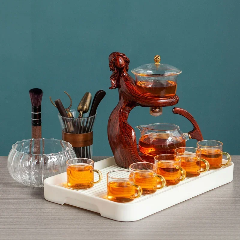 Heat-resistant Glass Teapot Holder Base Tea infusers Tea Ware Automatic Tea Set Tea Making Kungfu Teapot Teacup