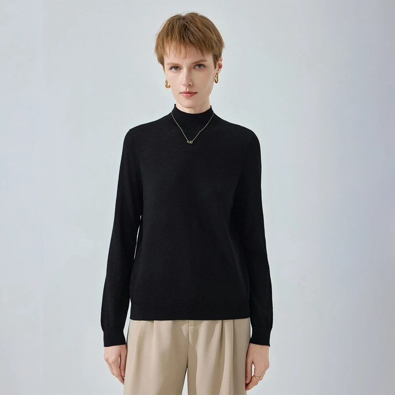 

Spring Autumn Merino Wool O-Neck Pullover Long Sleeve Women's Cashmere Sweater Quality Soft Casual Knitwear Clothing Tops