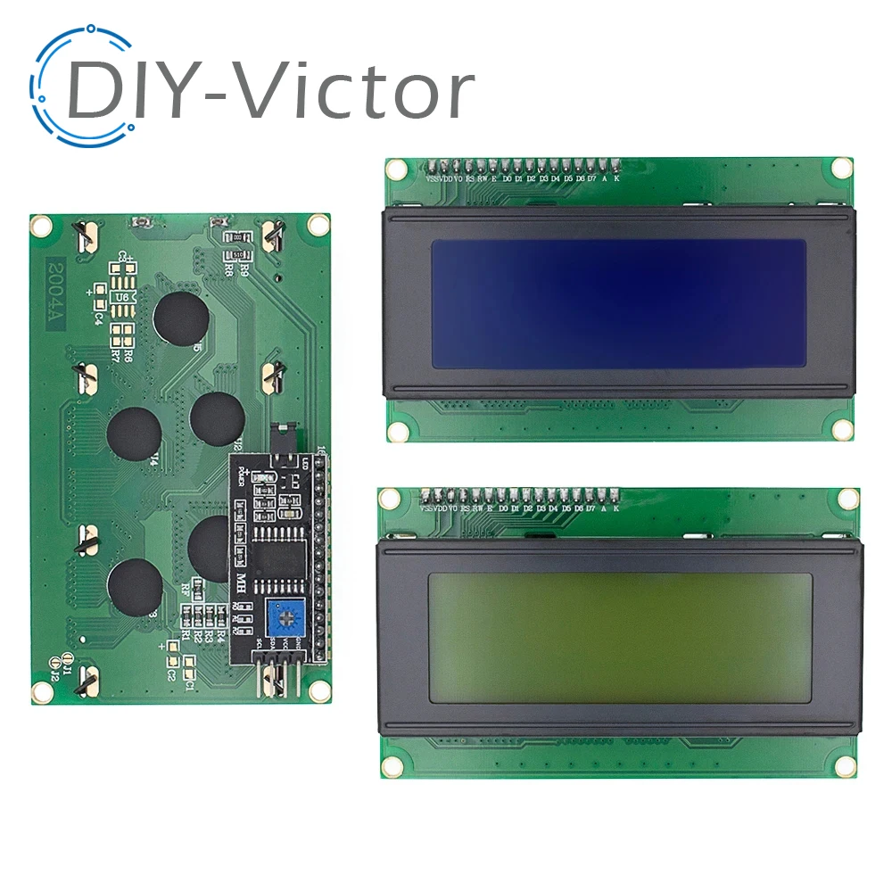 

LCD2004+I2C LCD2004 20x4 2004A Blue Green Screen Character LCD IIC Serial Interface Adapter Module for Arduino