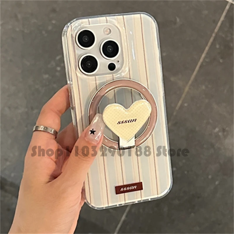 かわいいハート型のマグネット式グリップトック、iPhoneやiPadに適したマグセーフ対応スマホホルダー