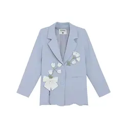 Sweet Fresh Literary Style Blazers Coats Women's High-end Three-dimensional Flower Bow Casual Slimming Temperament Suit Jackets