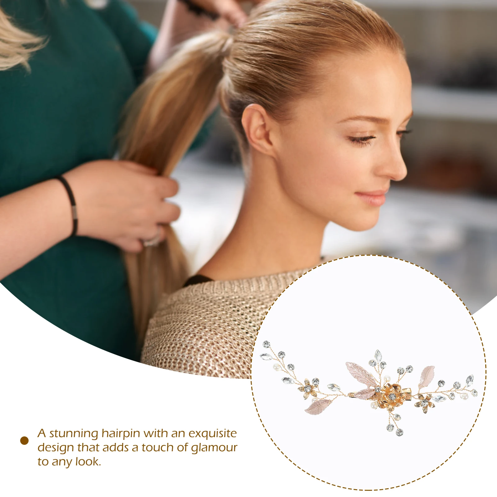 

1pcs Bridal Hair Elegant Rhinestone Side Clip for Wedding Bridesmaid Prom Hairpieces Women Wedding Hair Accessories Barrettes