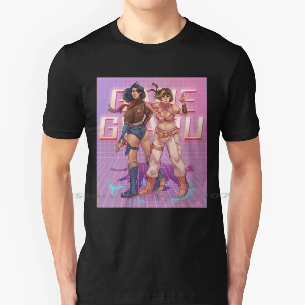 Camiseta 100% de algodón con estampado de videojuego, camisa de moda de algodón con estampado de Grumps de danella y harina, para regalo
