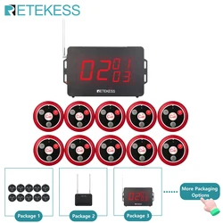 Retekess-ワイヤレスの人事呼び出しシステム,レストランのポケットベル,音声放送,ホストレシーバー,バー,ホテル,カフェクラブ,td136の呼び出しボタン