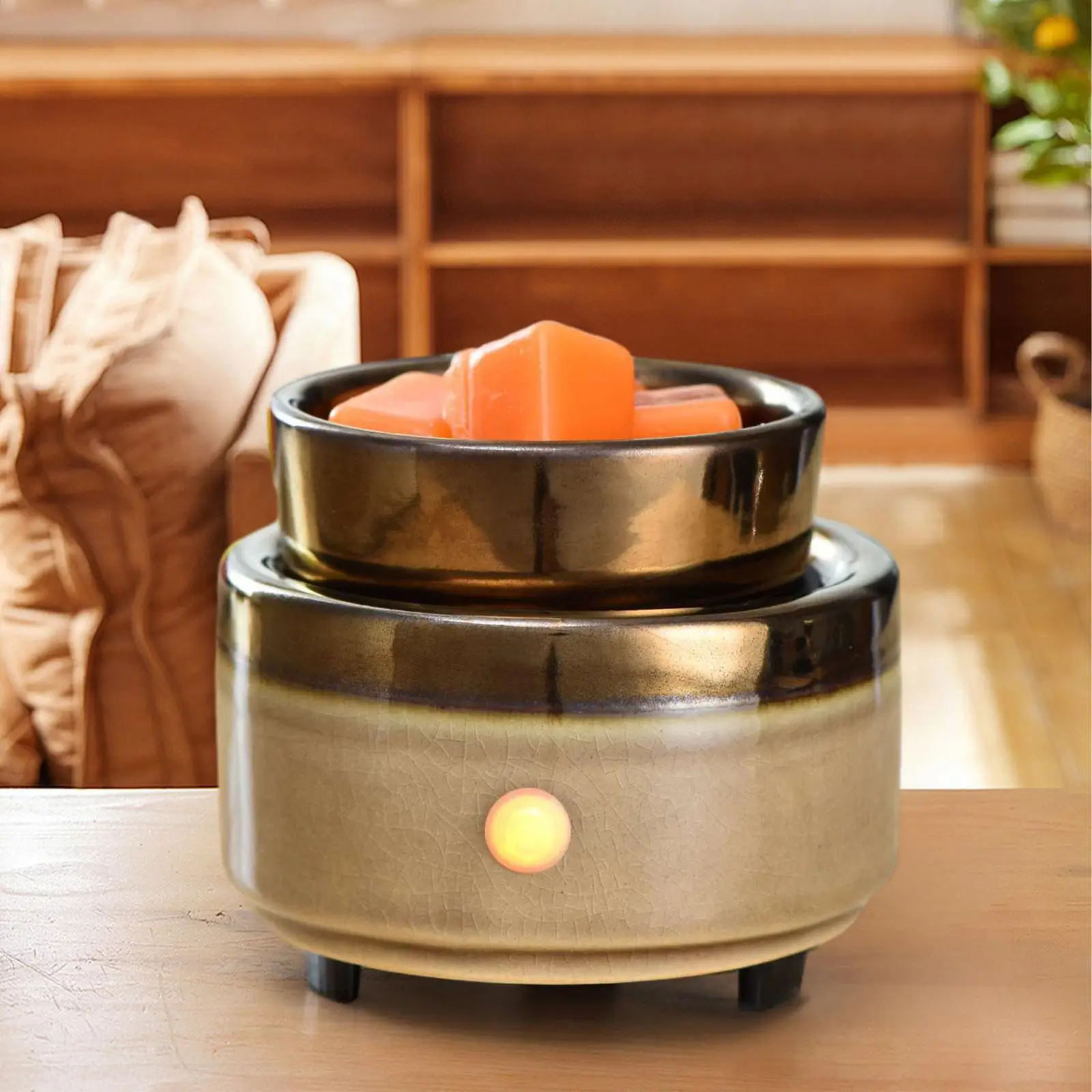 Electric Wax Melt Warmer Portable Ceramic Heating Plate Essential Oil Burner Wax Melt Burner Scented Candle Warmer for Bedroom