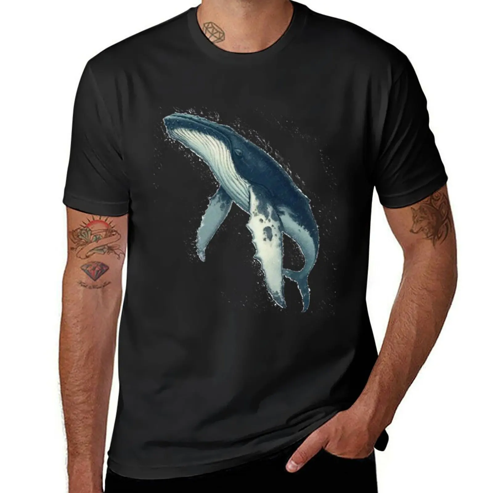 Humpback Whale migrating in the Pacific Ocean. T-Shirt blanks for a boy t shirts for men pack