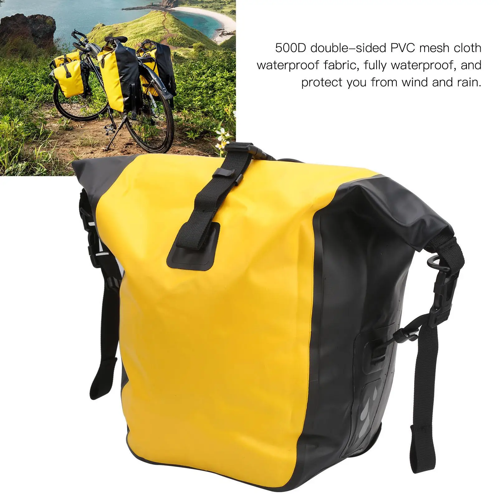 AFISHTOUR Waterproof High-Capacity Bicycle Carrier Storage Bag - for outdoor Cycling Pannier for Travel