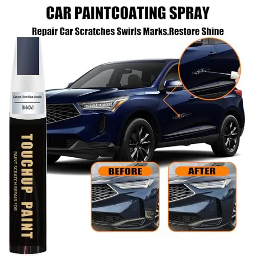 Car Touch Up Paint(Canyon River Blue Metallic(B-640M)) for Acura Car Paint Scratch Repair Kit, Quick & Easy Solution to Repair