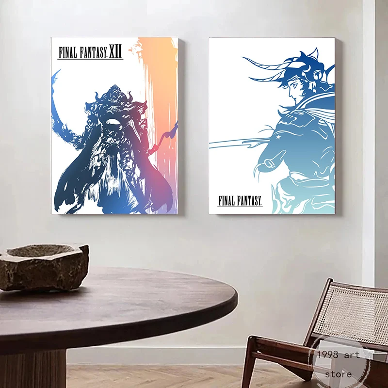 Vintage Video Games Final Fantasy VIII Series Main Character Art Poster Canvas Painting Wall Print Picture Gamer Room Home Decor