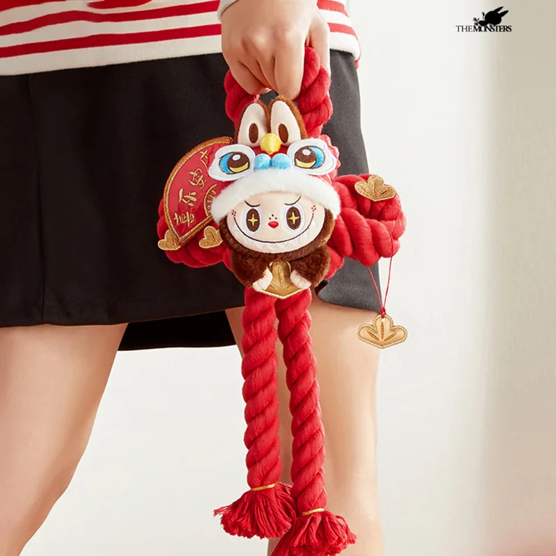 Pop Mart Genuine Golden Snake Happy New Year Series Labubu Hangings Toys Doll Anime Figure Desktop Ornaments Collection Gift