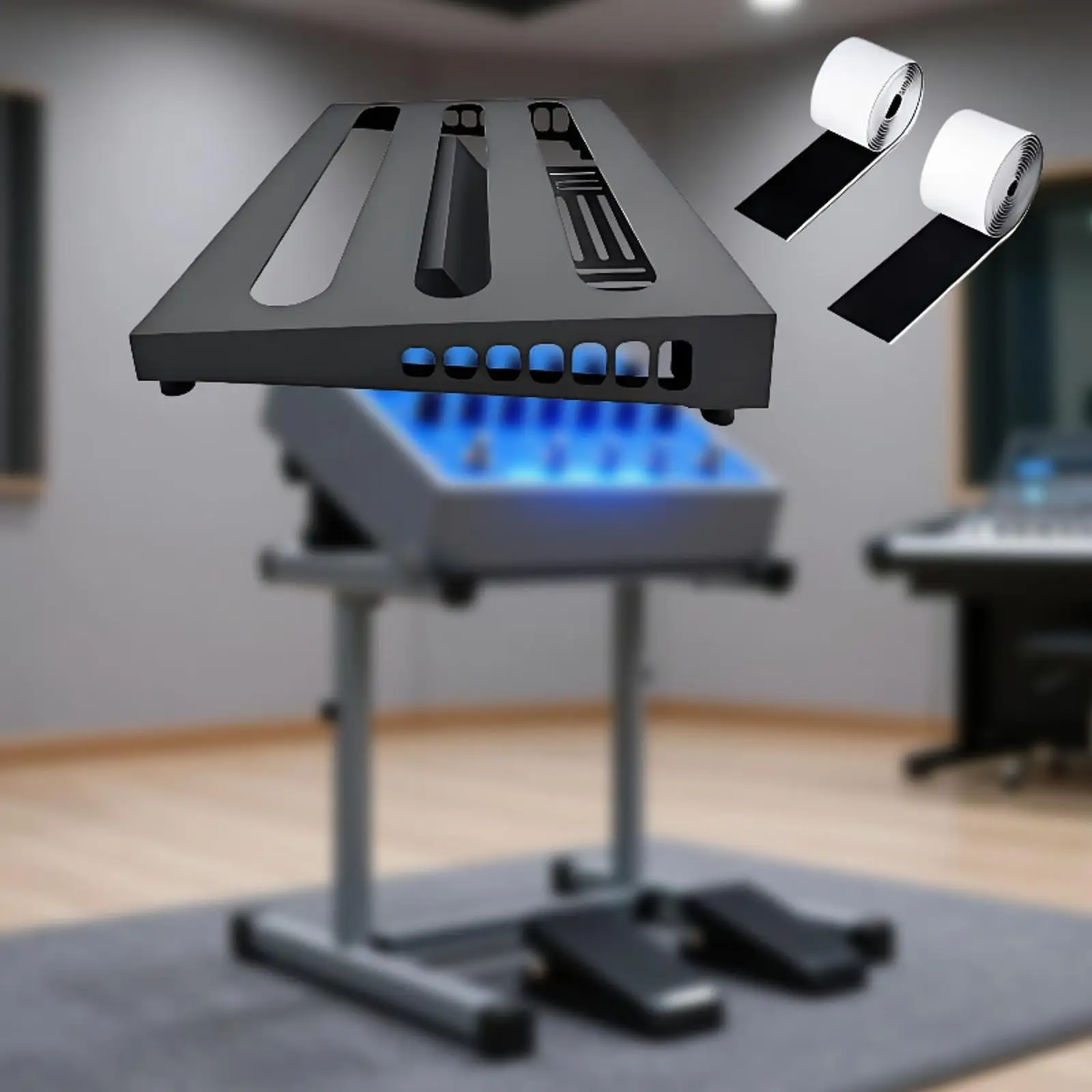 

Non Slip Metal Effect Pedal Board Guitar Pedalboard Rack for Multi Effects and Bass Guitar Accessories