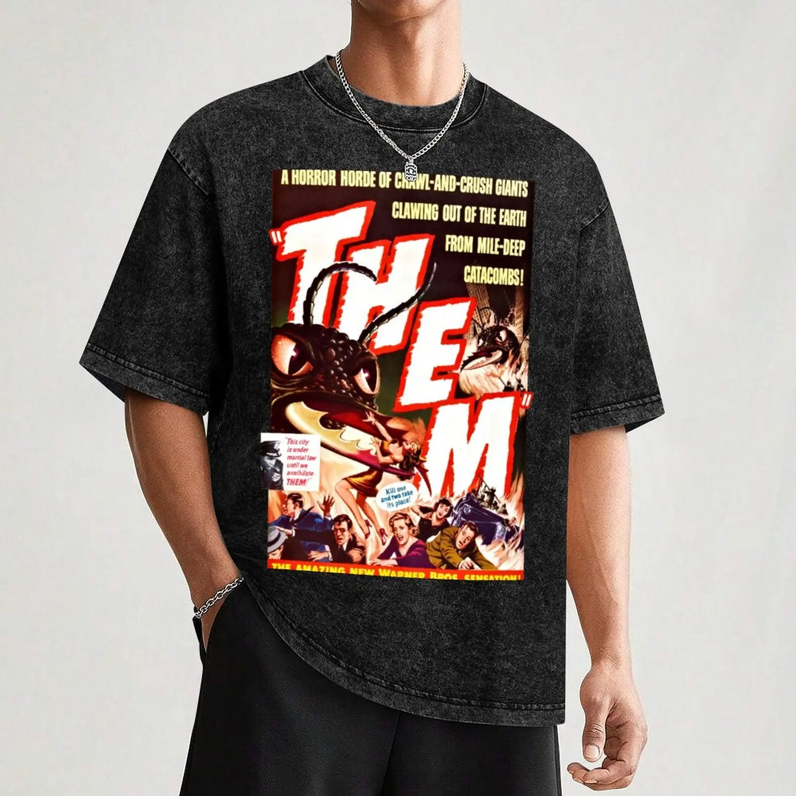 Them! T-Shirt Soft Casual Short Sleeve Cotton Tee