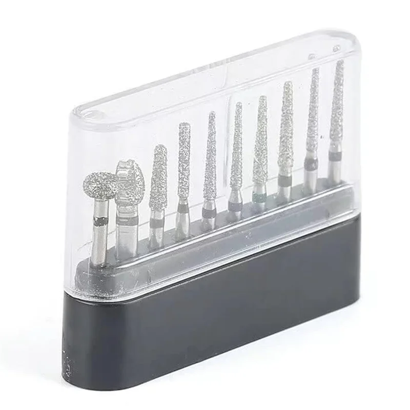 

50 шт., 1,6 мм FG боры, черные высокоскоростные полировальные принадлежности для резки, резьбы, формы, ретуши, гравировки, отделки-B51B