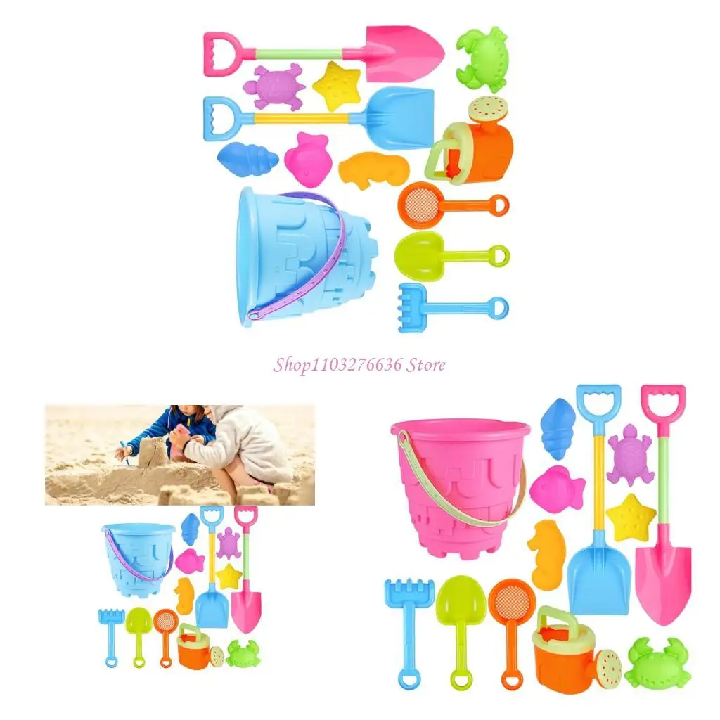 

R6FD Durable Beach Toy With Castles Bucket And Tools For Outdoor Sand Play And Creative Development
