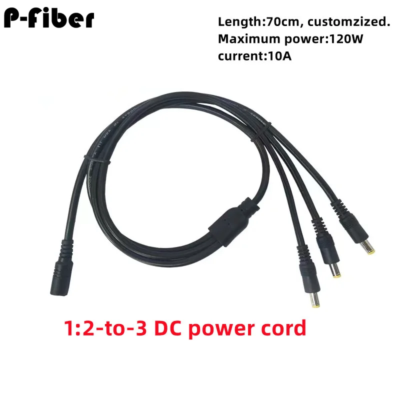 12V10A แหล่งจ่ายไฟแตะสาย 5PCS DC5.5 * 2.1 สายไฟ 1-to-2/3/4 /5/8/10 สายไฟการตรวจสอบ/สายเชื่อมต่อ LED