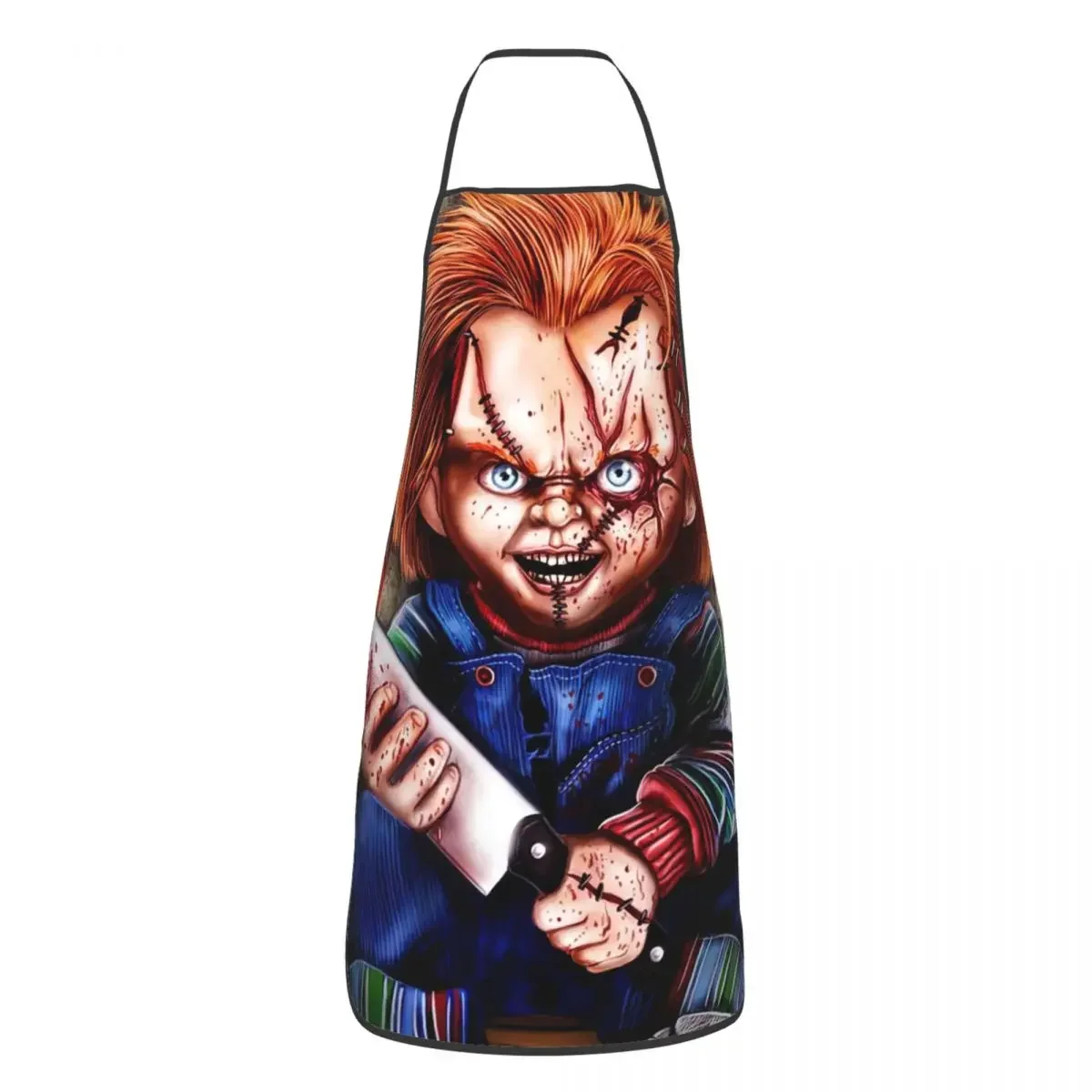 The Killer Doll Chucky Aprons Women Men Unisex Kitchen Chef Child\'s Play Horror Movie Cuisine for Cooking Baking