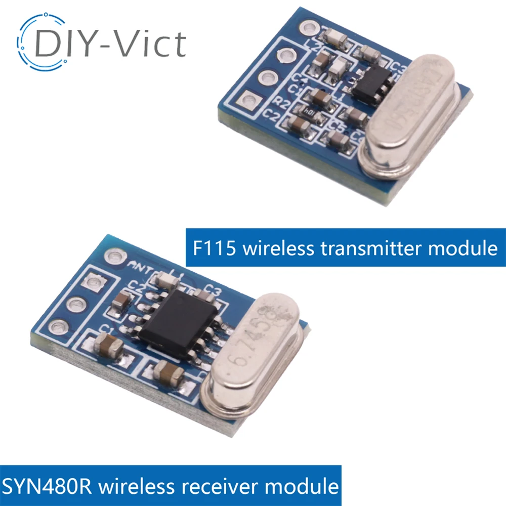 1Set 2Pcs 433MHZ Wireless Transmitter Receiver Board Module SYN115 SYN480R ASK/OOK Chip PCB for arduino