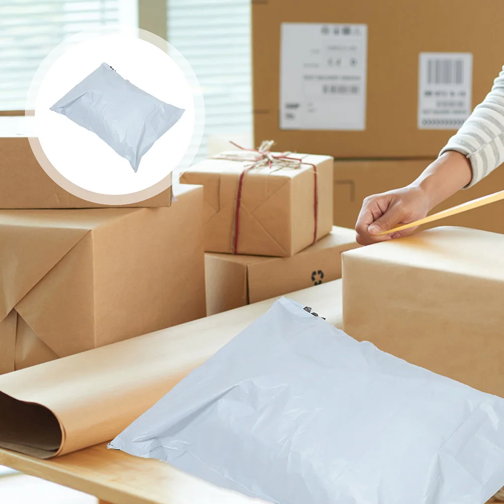 

100 Pcs Waterproof Packaging Belt Shipping Bags Mail for Large Mailer Plastic Mailing