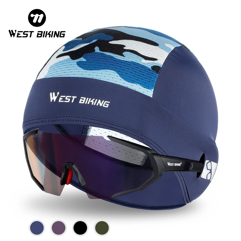 

WEST BIKING Breathable Cycling Cap Motorcycle Helmet Liner Bike Summer Riding Anti-sweat Hat Quick-drying Outdoor Sport Headgear