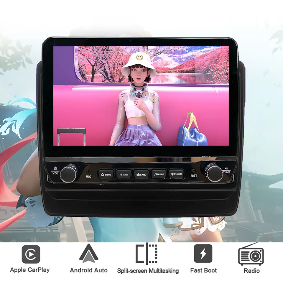 10.1'' IPS Car Autoradio FM AM Music MP5 PC Tablet Head Unit HU For Isuzu D-MAX 2019 -2022 Radio Stereo 4G Lte WIFI Carplay BT