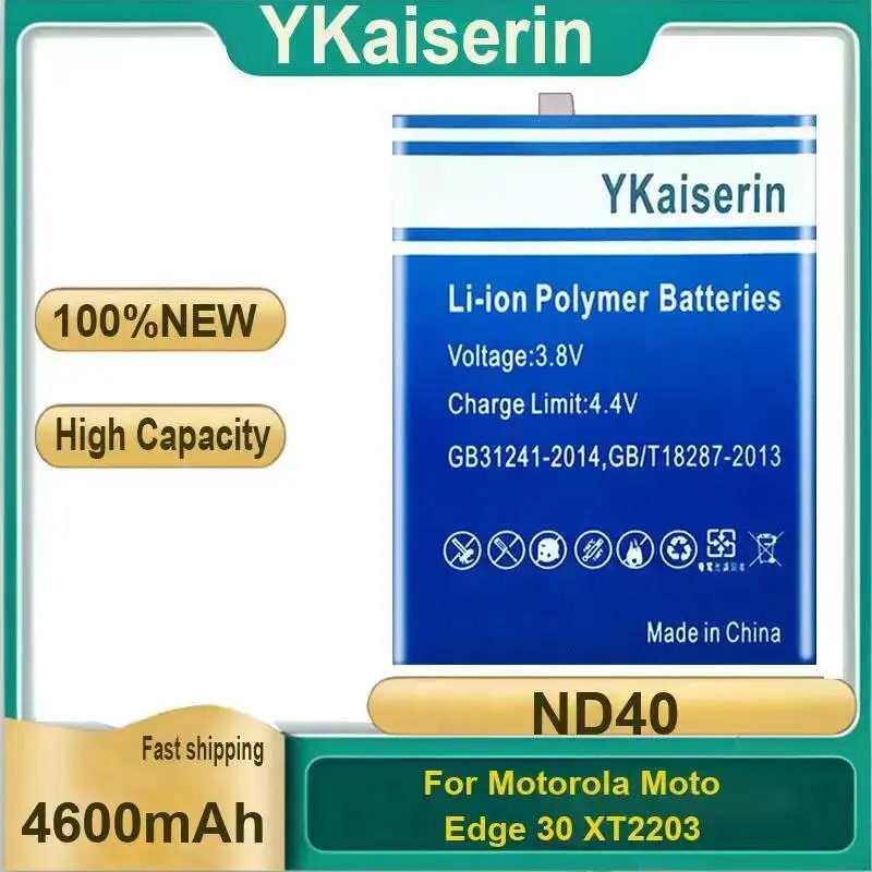 

4600Mah Mobile Phone Battery Rapid Charging Safe And Reliable For Motorola Moto Edge 30 XT2203 ND40