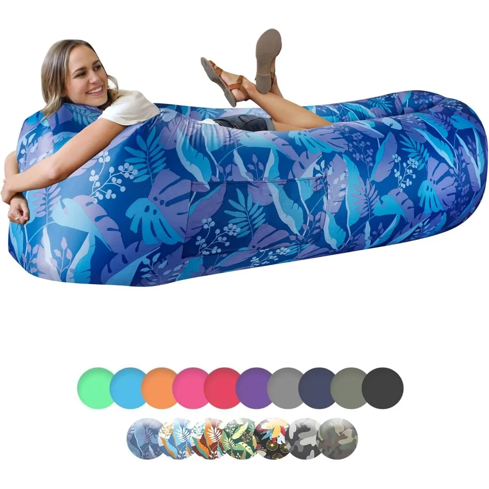 

Inflatable Lounger Air Sofa Hammock-Portable,Water Proof& Anti-Air Leaking Design-Ideal Couch for Backyard Beach Traveling