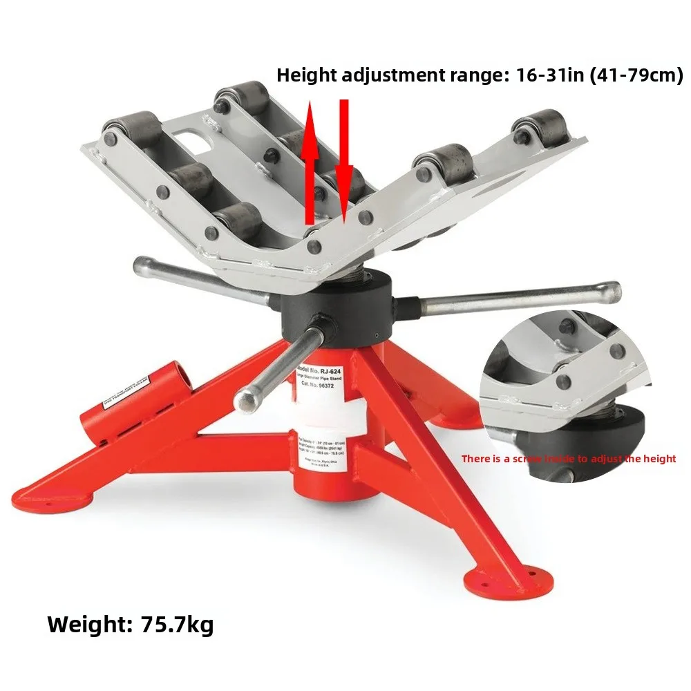 Large diameter pipe bracket, adjustable height 41-79 cm bracket, pipe shelf can bear weight