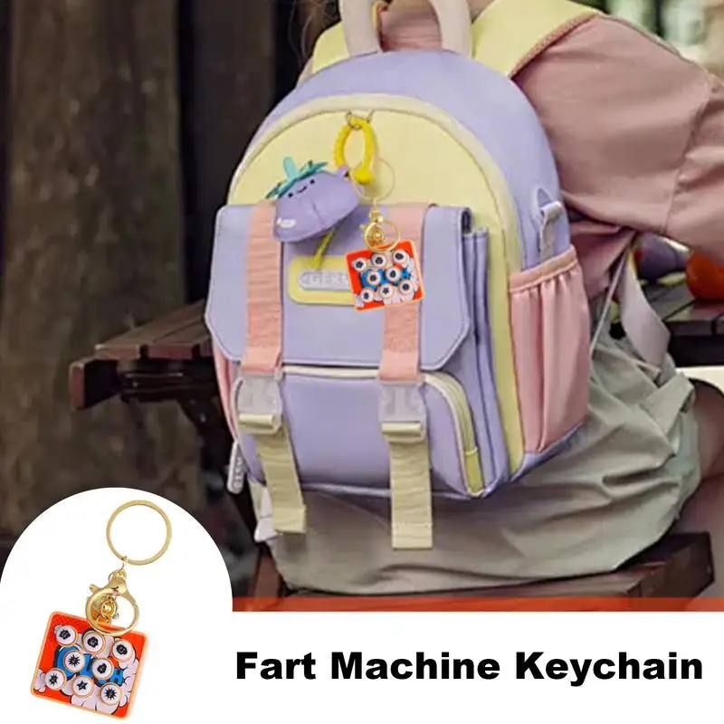 

Keychains For Backpacks Fart Machine Bag Pendants Creative Backpacks Keychain Cartoon Bag Accessories Funny Stress Relief Couple