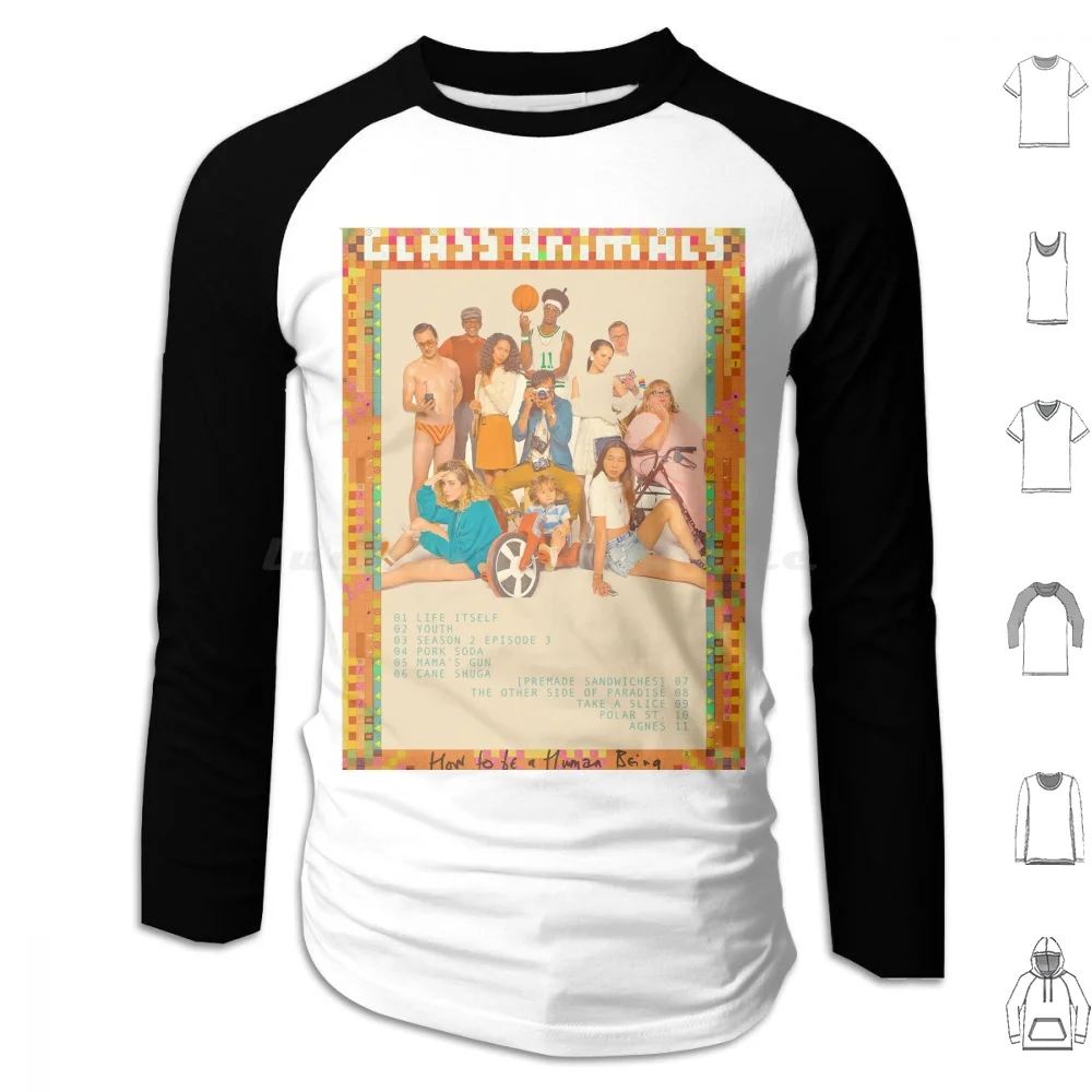 Glass Animals Hoodies Long Sleeve Glass Animals How To Be A Human Being Dreamland Heatwaves Heat Waves Tangerine The