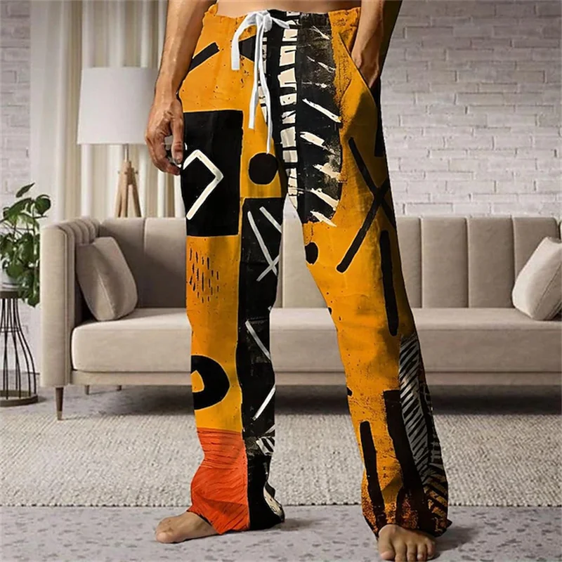 

2025 новые трендовые мужские повседневные брюки, универсальные повседневные брюки на каждый день, модные уличные брюки прямого кроя с завязками