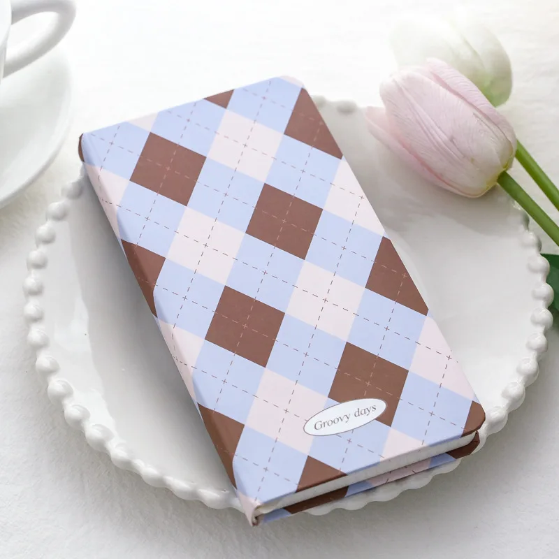 Creative Korean Weekly Plan Book INS Checkered Diary 80 sheets Student Stationery School Supplies for Scrapbook Diary Notepad