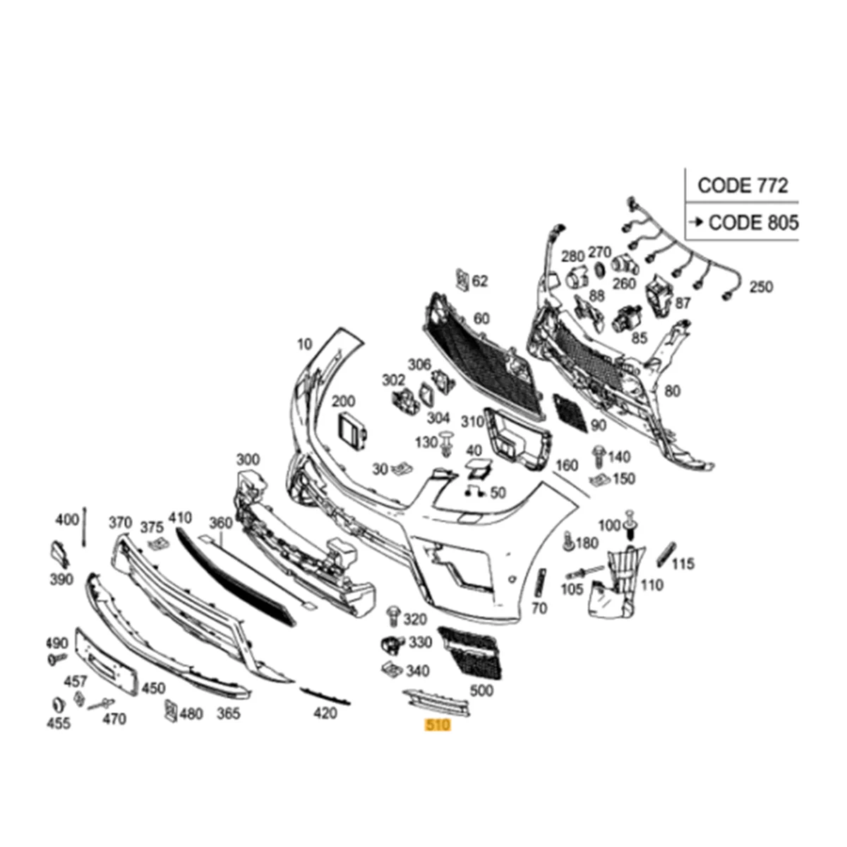 

Left Front Bumper Fog Light Trim Bezel A1668851574 for Mercedes W166 ML/GLE 63 AMG 2012-2015 DRL Lamps Chrome Frame