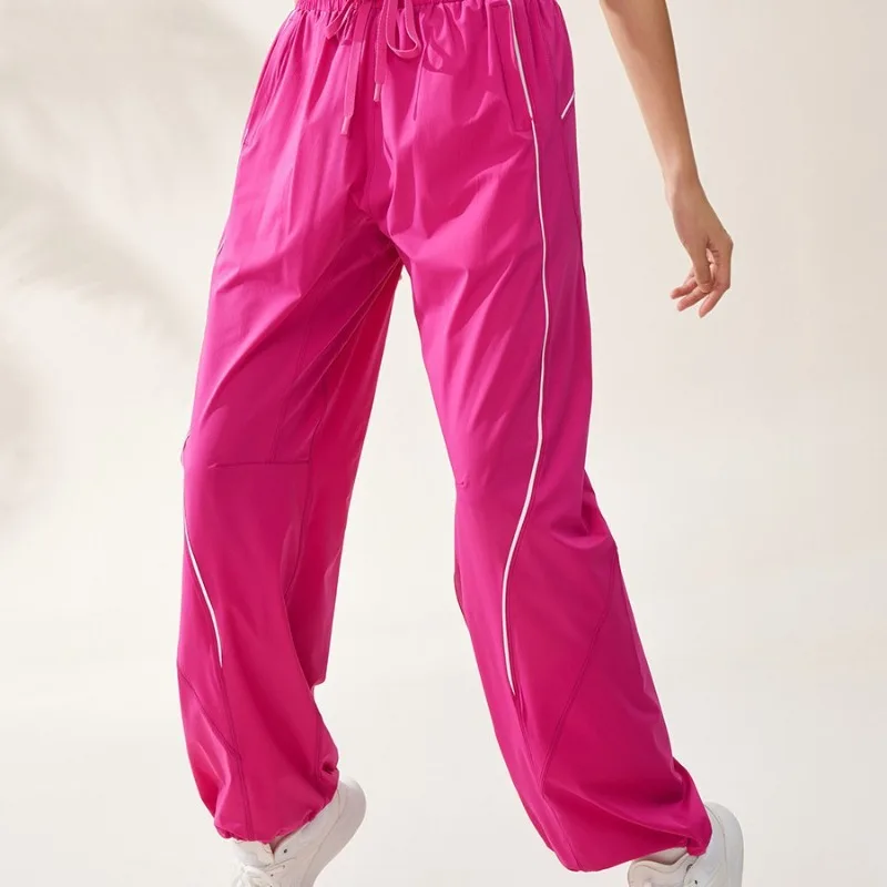 Sports Spring/Summer Dopamine Pants American Casual Pants Female Jazz Dance Loose Wide Leg Sports Trendy Fitness Body Leggings