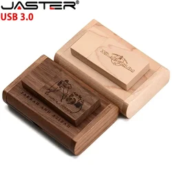 Free Custom Logo Wooden USB3.0 Flash Drive 4G 8G 16G 32G 64GB 128G High Speed Pen Drives Wedding Photography Gifts Memory Stick
