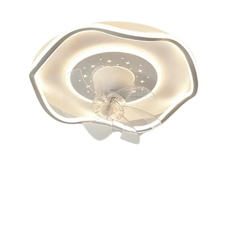 Modern Smart Ceiling Fan Nordic Bedroom LED Ceiling Fan With Light And Remote Control Dimmable Fan Light Living Room Decor