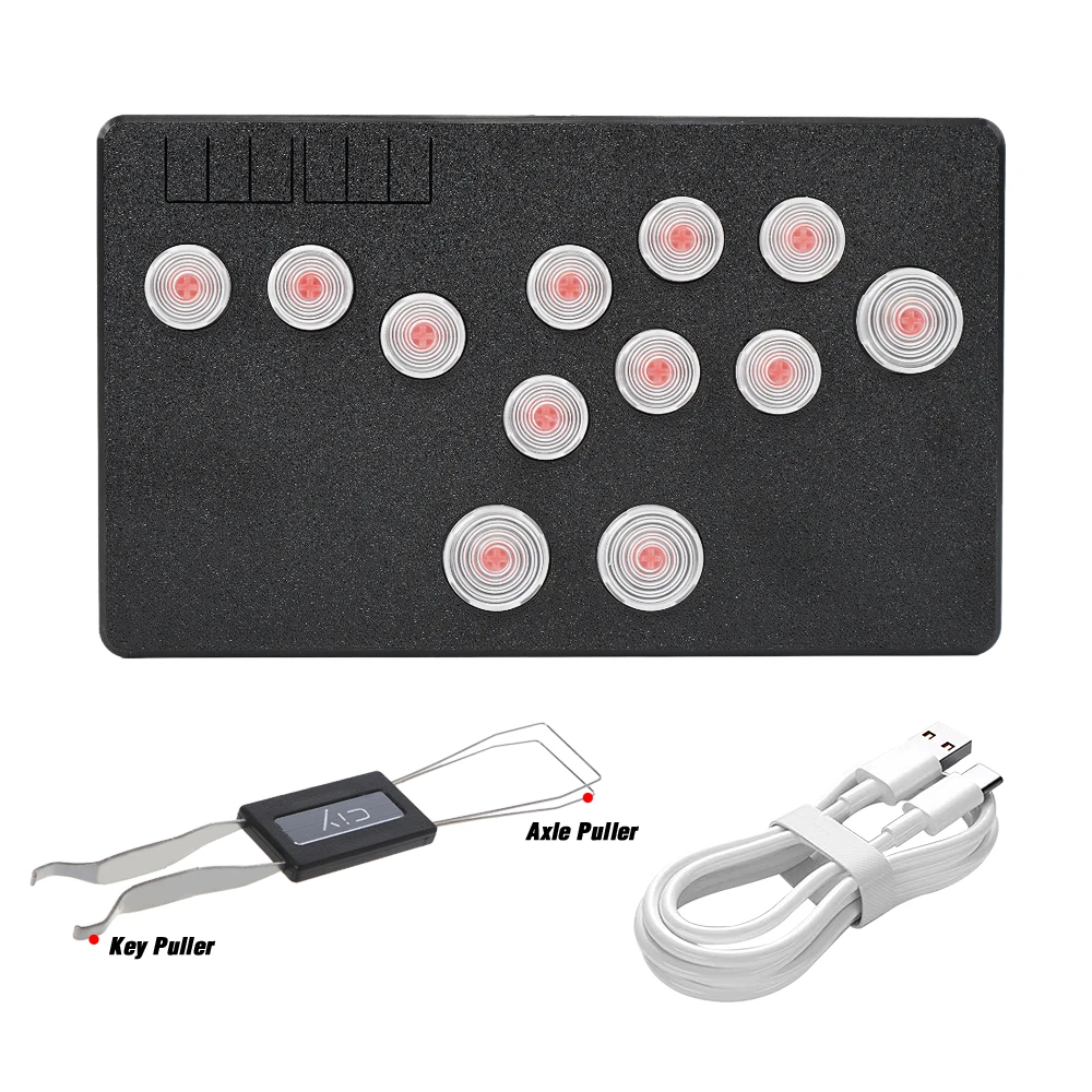 Flatbox SE Arcade Fight Stick Mini Hitbox Buttons Style Hot SWAP Kailh BOX Switch Arcade Stick Controller Pico GP2040-CE For PC/