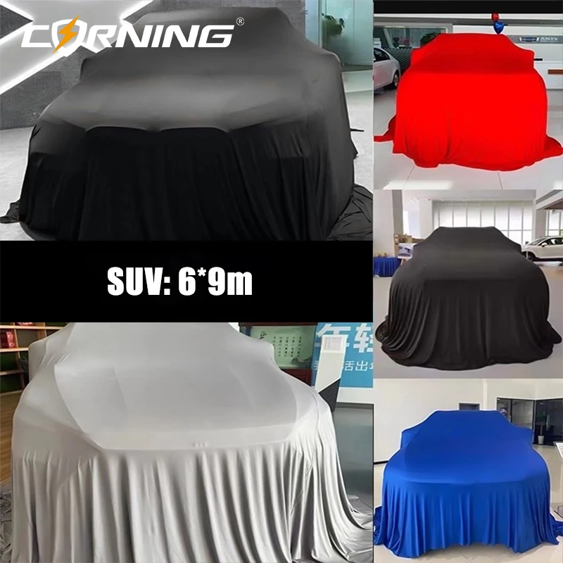 Aangepast logo Onthullende autohoes Auto Auto Show Levering Lancering Speciale onthullende doek 4S Show Nieuwe stofdichte auto Onthullen Cover